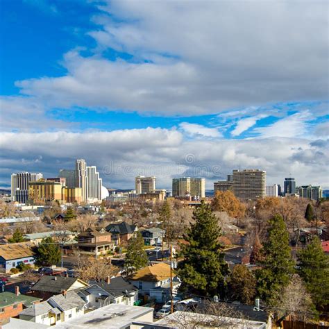 Aerial View Of Reno Nevada Skyline Editorial Photo Image Of Landmark
