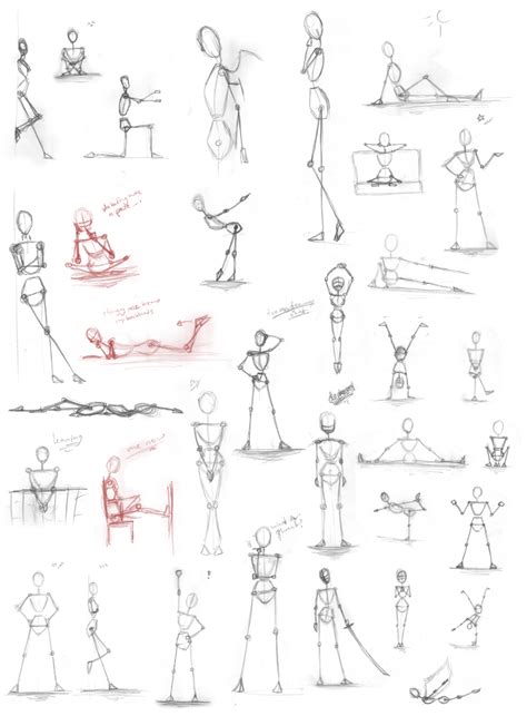 Pose Practice Stick Figures By Iduna Haya On Deviantart