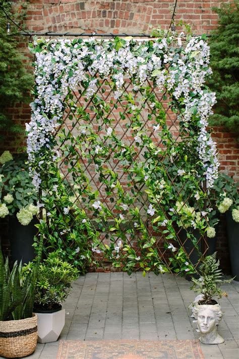 Maybe you would like to learn more about one of these? DIY Wisteria Trellis Ceremony Backdrop to Wow Your Guests ⋆ Ruffled | Wisteria trellis, Trellis ...