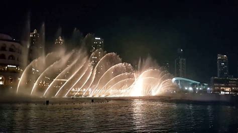Dancing Fountain Show At Dubai Mall 1080p Youtube