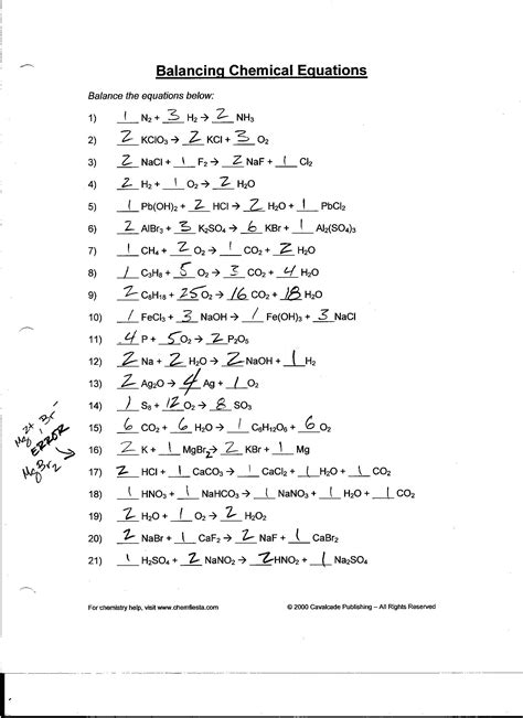 49 balancing chemical equations worksheets [with answers. Balancing Chemical Equations Worksheet 1 Answer Key — excelguider.com