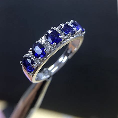Buy 1 Ct Blue Sapphire Ring 925 Stering Silver Natural