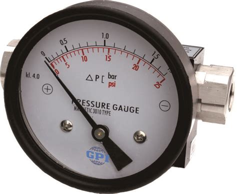 Magnetic Differential Pressure Gauge Gpi Inc
