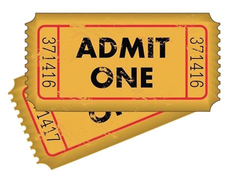 Tickets Clipart Admit One Tickets Admit One Transparent Free For