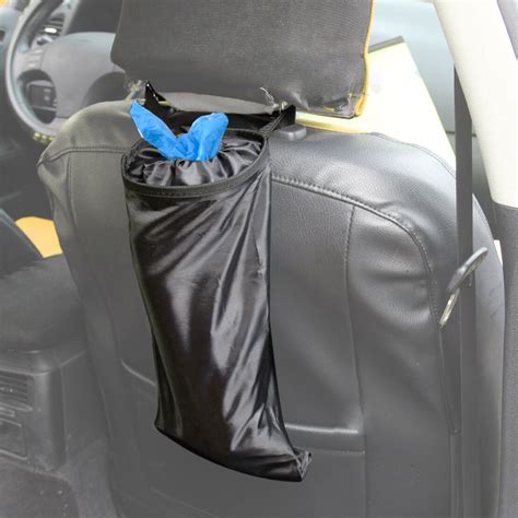 Citall 1pc Black Color Car Seat Back Litter Trash Garbage Hang Bag