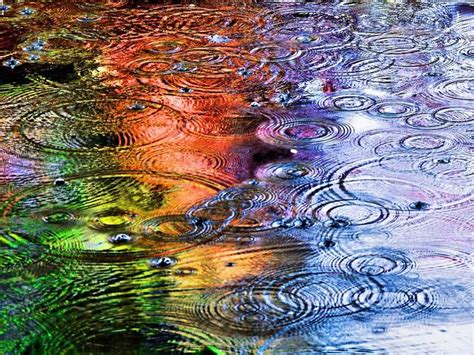 Rainbow Water Rain Drops Rainbow Rain