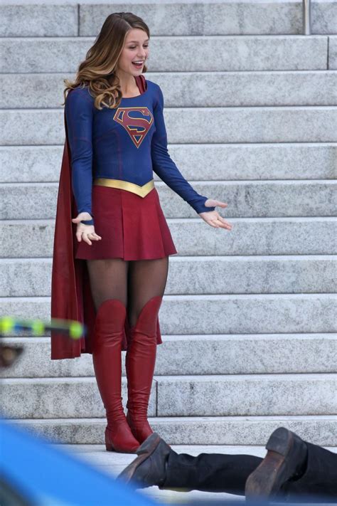 Melissa Benoist Supergirl Set In Vancouver 09 12 2016