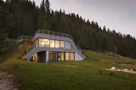 This House Is Built Into A Hillside In France Contemporist