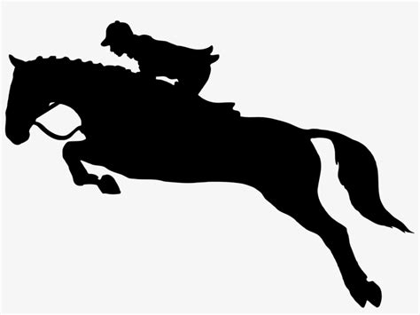 Running Horse Silhouette Clip Art Horse And Rider Silhouette Jumping