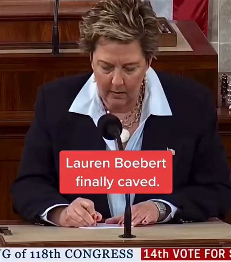 Lauren Boebert Finally Caved Ig Of 118th Congress 14th Vote For I