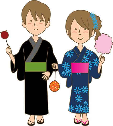 Couple In Yukata Clipart Free Download Transparent Png Creazilla