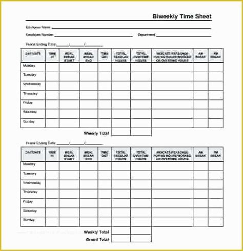 Free Excel Biweekly Timesheet Template Of Excel Biweekly Timesheet