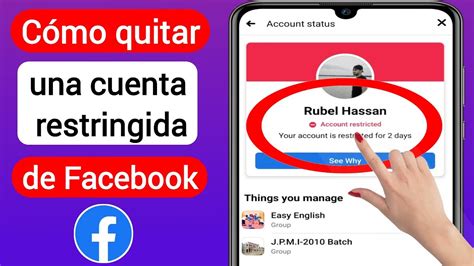 Cómo Eliminar La Cuenta Restringida De Facebook 2023 Arreglar