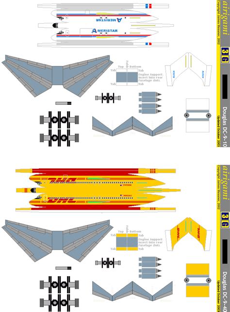 Dc 9 F Paper Models Aviones De Papel Aviones De Pasajeros Aviones