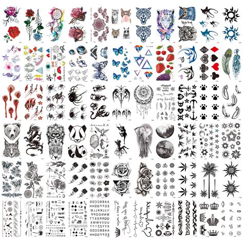 Zayvor Bl Tter Tempor Re Tattoos Aufkleber Kindertattoos Sticker Set