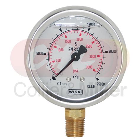 Pressure Gauge Psi Mm Bottom Entry Bspt M Kpa