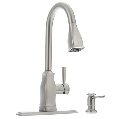 Plus, the ready sensor (front) saves water because it only flows when needed. MOEN Hensley Single-Handle Pull-Down Sprayer Kitchen ...