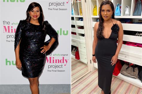 Mindy Kaling Flaunts Slimmed Down Figure In Plunging Bla