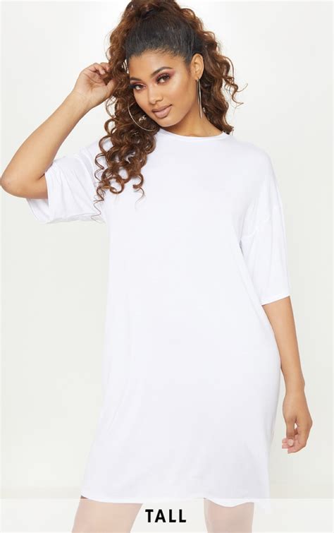 Tall White Oversized T Shirt Dress Tall Prettylittlething
