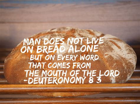 Man Shall Not Live By Bread Alone Old Testament Bread Poster