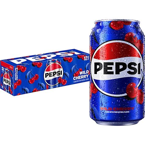 Pepsi Soda Cola Wild Cherry 12 12 Fl Oz Vons
