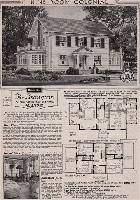 Sears Roebuck Kit Houses 1923 Retronaut Colonial House Plans
