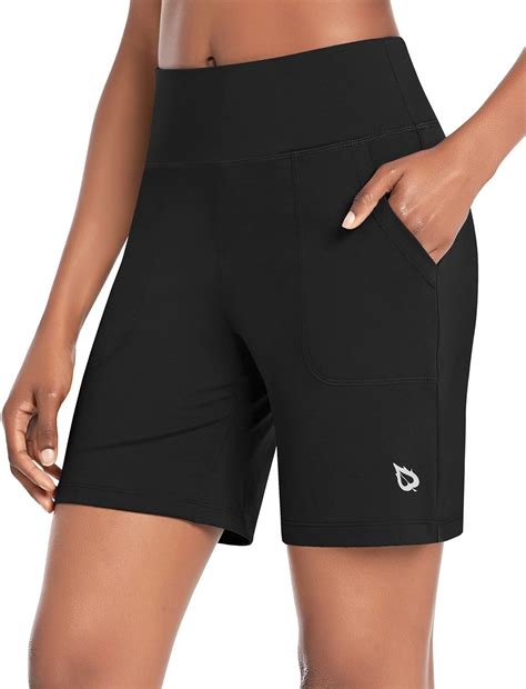 Baleaf Womens 7 Athletic Long Shorts Relaxed Fit Running Bermuda