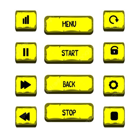 Yellow Game Buttons Icon Game Icons Yellow Icons Games Png And