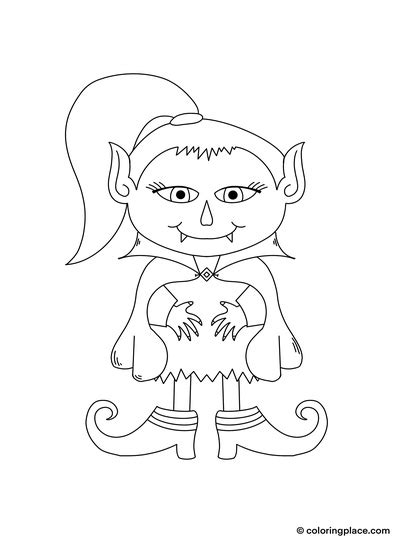 Vampire Girl Coloring Place