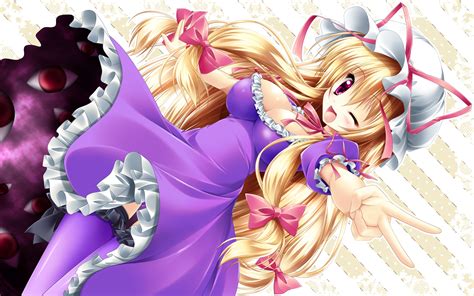 Fond Décran Illustration Blond Cheveux Longs Anime Filles Anime