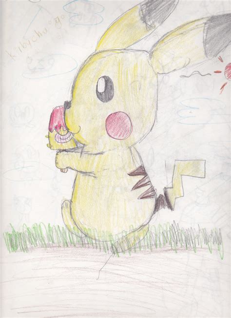 Pikachu Eating Icecream By Kirbychuplz On Deviantart