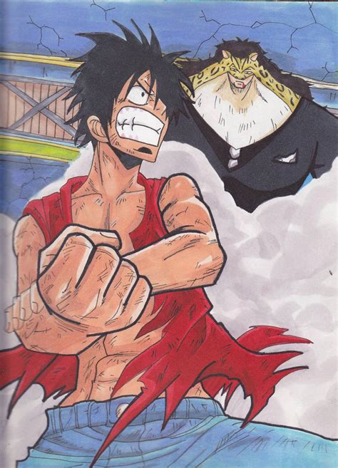 Luffy Gear Vs Lucci Color IMAGESEE