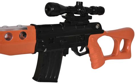 Kid Toy Military Gun Super Combat Rifle Flashing Light Vibration
