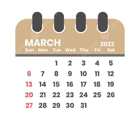 2023 Monthly Calendar Vector Hd Images Monthly Calendar 2022 March