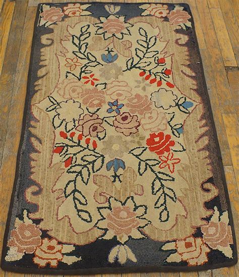 Antique American Hooked Rug 2 4 X 4 10 For Sale At 1stdibs