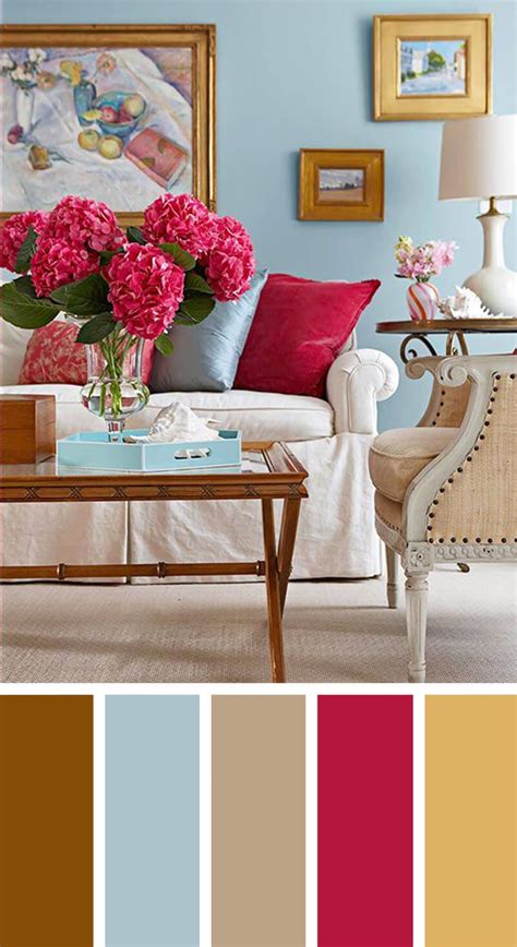 11 Blue And Red Color Palettes For Living Room Pics Parrotsparadise