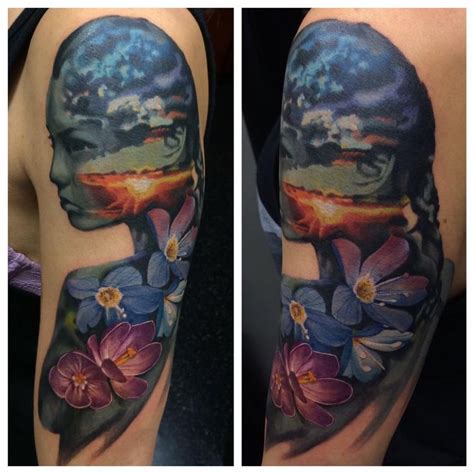 Double Exposure Tattoo By Wade Rogers Of Blacklist Ink In Joplin