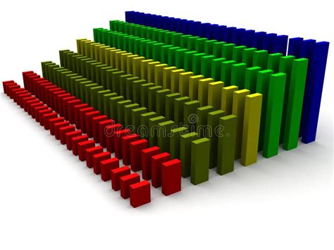 Colored Increasing Bar Graph Stock Illustration Illustration Of