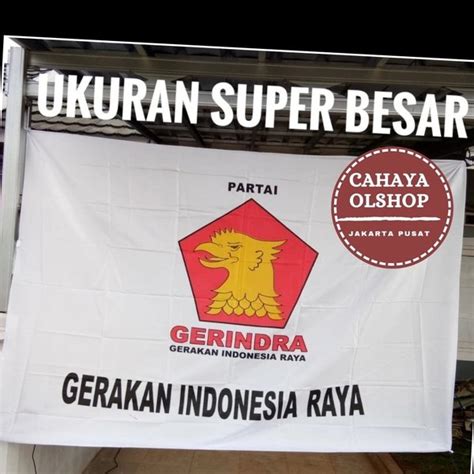 Jual Bendera Partai Gerindra X Jumbo Di Lapak Cahaya Utama