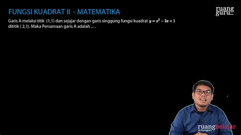 Video Belajar Latihan Soal 9 Pengayaan Fungsi Kuadrat Matematika Untuk