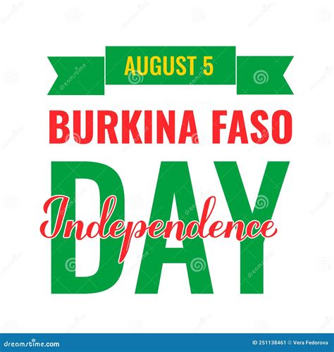 Burkina Faso Independence Day Typography Poster National Holiday