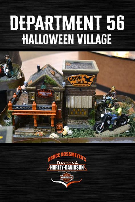 Crow Bar Harley Davidson Department 56 Halloween Village Display Idea