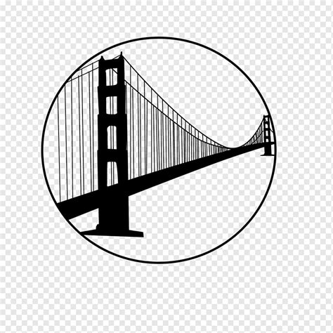 Golden Gate Bridge Traffic Light Angle Monochrome Bridge Png Pngwing