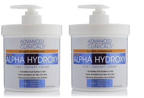 Advanced Clinicals Alpha Hydroxy Acid Cream For Face And Body 16oz