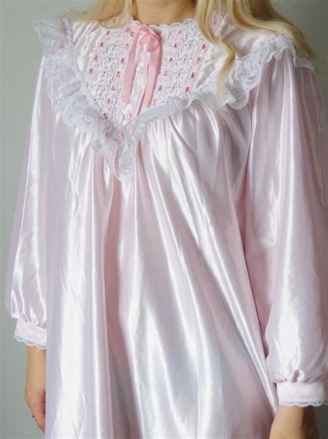 Victorian Inspired Pastel Pink Nightgown In 2020 Pink Nightgown Night Gown
