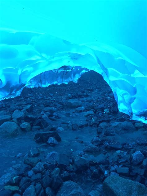 Inside An Ice Cave Near Mendenhall Glacier Oddlysatisfying