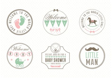 And if you want to get really swanky you can change the font color, size or style and other cool customization features. Free Baby Label Set Vector - Download Free Vectors, Clipart Graphics & Vector Art