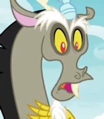 Discord regularly does this, though there have been plenty of times when he does not. Discord Voice - My Little Pony: Best Gift Ever (Show ...