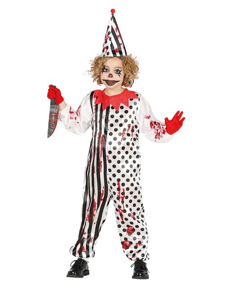 Horror Clown Kids Costume For Halloween Horror