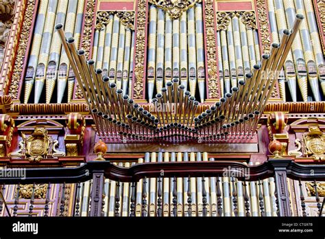 Pipe Organ At The Cathedral Mezquita In Cordoba Spain Stock Photo